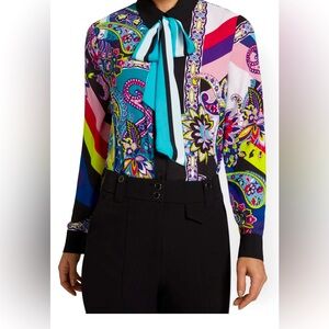 New York & Company Multicolor Paisley Blouse